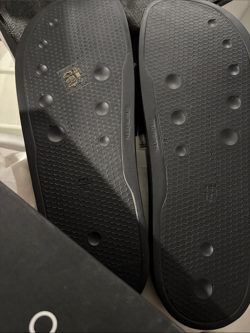 Valentino Black Embossed V-Logo Men’s Slide Sandals - Picture 3 of 5